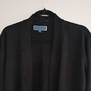 Karen Scott Black Lightweight Draped Cardigan